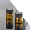 BROWN DROPPER BOTTLES 1ML 2ML 2000PCS Mini Essential Oil Glass Bottle Display Vial Liten Serum Parfym Container TGIPV