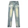 PURPLE-BRAN* Purple Brand designer Men's jeans Anti Slim Fit Casual fashiion true Small foot straight tube style Old hole