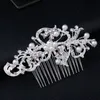 pearls Bridal Wedding Tiaras Stunning Fine Comb Bridal Jewelry Accessories Crystal Hair Brush hairpin for bride