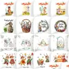 Kuddefodral Easter Bunny Pillow Case Cartoon Rabbit ERS 45x45cm Square Throw Home Car Office Drop Delivery Garden Textiles Bädd SUP DHTP1