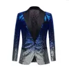 Ternos masculinos Blazers Gradual Sequin Suit Europa e Estados Unidos Performance Host ee Dress Wear 230720