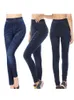 Kvinnors leggings cuhakci sexiga leggins push up faux denim byxor elastiska höga midja kvinnor leggings sportbyxor träning löpning fitness gym 230720