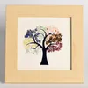 New Raw chip Stone Crystal Tree of Life Pattern Wooden Picture Frame Table Home Fashion 7 Chakra Accessories Festive Display Ornaments Gift