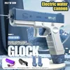 Sand Play Water Fun Blaster Electric Water Gun Glock Pistol Shooting Toy Full Automatic Summer Beach Toy For Kids Children Boys Girls Adults 230721
