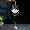 Copos de vinho romântico extravagante vidro vermelho coquetel transparente em forma de rosa taça de champanhe para bar de casamento em casa
