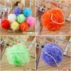 Bath Brushes Sponges Scrubbers Shower Wash Body Exfoliate Puff Sponge Mesh Net Ball Spa Scrubber Drop Delivery Home Garden Bathro Dhdwb