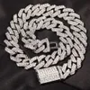 Diseñador de collar para mujer collar para hombre Personalización Hip hop Collar de eslabones cubanos Chapado en oro blanco Iced Out Moissanite Diamond Cadena cubana L3