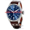 Высококачественные роскошные наручные часы Big Pilot Midnight Blue Dial Automatic Men's Watch 46 -мм мужские часы Watches246X