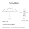 Paraplyer vindtät omvänd vikning automatisk regn paraply för män kvinnor 10 revben reflekterande stripe bärbar kvinnlig man