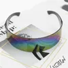Солнцезащитные очки многоцветные панк без оправы будущие воины ретро солнечные очки УФ -защита очков винтажный готический стимпанк