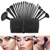 Makeup Brushes Set 22 Piece Black Foundation Blending Power Blush Eyeshadow Eye Face Brush Cosmetics Kit