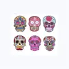 Prajna Punk Rock Skull Broderie Patchs accessoire Divers Style Fleur Rose Squelette Fer Sur Biker Patchs Vêtements Autocollants Appl203F