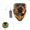 10 couleurs ! Halloween Scary Party Mask Cosplay Led Mask Light up EL Wire Horror Mask pour Festival Party G0721