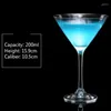 Şarap Gözlükleri 6 Stil 100-200ml Kokteyl Cam Kupa Geniş Ağız Şampanya Yemeği Kadeh Martini Bar Ev İçecek