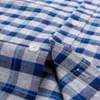 Men's Casual Shirts Men's Casual Button Down Brushed Cotton Shirt Long Sleeve Standard-fit Comfortable Thick Gingham Plaid Flannel Shirts L230721