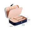 Jewelry Pouches Travel Boxes Leather Organizer Box Portable Storage Display Case Earrings Rings Necklace Holder