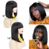 Bob Lace Front Human Hair Wigs With Baby Hair Pre Plucked Brazilian Remy Hair Full End Straight Short Bob Wig For Black Women3069