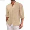 Camisas casuales para hombres 2023 Camisa de verano de Inglaterra Camisas de lino de algodón para hombres Cárdigan de manga larga para jóvenes con botones de solapa popular Camisa de marca para hombres Ropa L230721