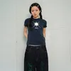 Koszulka damska Karrram Japońska grunge T-shirty Y2K HARAJUKU Krótkie koszulę Koreańską modę Vintage Dark Aesthetics Tops E-Girl 230720