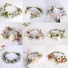 Pinces à cheveux couronne de fleurs artificielles mariée femmes couronne bande mariage bandeau floral guirlande fille accessoires de noël