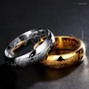 Обручальные кольца вакуумное покрытие Midi из нержавеющей стали одно кольцо власти 3d вырезанные изысканные влюбленные женщины мужчины модные украшения оптом