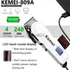 Clippers Trimmers Kemei Electric Hair Clipper Hair Cut hing Wireless Trimmer men Professional Clipper hine Rechargeable Hair Cut Barber 809A x0728