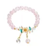 Rubinetti da cucina Bracciale per bambini in vetro colorato Popcorn Ametista Perline di cristallo rosa femminile Coppia Studente Piccola margherita