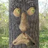 Decoraciones de jardín Funny Old Man Tree Face Hugger Art Escultura divertida al aire libre Decoración caprichosa 230721
