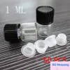 검은 나사 캡 1ml 50 pcs 미니 16*21mm 비어있는 작은 유리 병 바이알