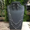 Collane Janekelly 4 pezzi Set completo di gioielli da sposa con zirconi per le donne Party, Dubai Nigeria Cz Set di collane da sposa in cristallo