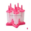 Other Festive Party Supplies Reusable Ice Cream Mold With Lid Creative Cooking Tool 6 Pole Molds Drop Delivery Home Garden Dhduu