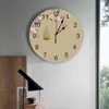 Relógios de parede Relógio de flor Pássaro Árvore Design moderno Decoração de sala de estar Cozinha Silencioso Decoração de casa