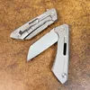 Special Offer R1691 Flipper Folding Knife D2 Satin Tanto Blade CNC Stainless Steel Handle Ball Bearing Fast Open Outdoor EDC Pocket Knives