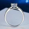 Кластерные кольца Реал 925 Стерлинговое серебро 1 алмазное кольцо для женщин свадьба Бизутерия естественные украшения драгоценных камней топаза