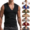 Tanktops voor heren Zomerkleding Mouwloos V-hals Effen kleur Eenvoudig vest Casual sport Fitness T-shirt kan worden aangepast