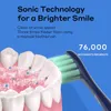 Tandborste Clean Flow Smart Acoustic Electric Tooth Brush Set uppladdningsbar automatisk ultraljud tandborsteuppsättning Ultrasonic tandblekning 230720