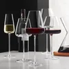 Kieliszki do wina 2PCS High-end Goblet Czerwony Szklany przybory kuchenne Water Grap Champagne Bordeaux Burgundy Wedding Square Prezent