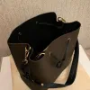 2023 Luxurys Drawstring Designers Neonoe Bucket Bolsas de Ombro Flor Bolsas Lou Mulheres Tote Marca Carta Genuína Bolsas De Couro Crossbody Bag