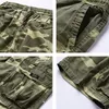 2024 shorts pour hommes 2023 hommes Mode d'été Coton armée armée tactique multi-poches pantalons courts décontractés camouflage lâche