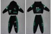 Sets/Pakken Sets Pakken Kinderen Trainingspak Capuchon Groene Hoodie Tweedelige Street Dance Sport Outfits Voor Jongens Meisjes Vetement Garcon 4 6 8 10 12 14 jr 230113 Z230721