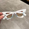 Okulary przeciwsłoneczne vintage moda kocie oko seksowne kobiety kobiety dla mężczyzn designerskie okulary przeciwsłoneczne trend Big Rame Shades Uv400