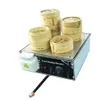 KA500D-4 220 V 110 V Mini máquina de vapor de pão chinês comercial vaporizador de alimentos de aço inoxidável com 4 saídas de vapor 339P