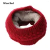 Écharpes 50x20cm femmes filles chaud hiver écharpe châle tricot cou plus chaud cercle Wrap capot boucle Snood tricot laine motif Simple