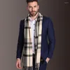 Écharpes hiver homme européen commercial casmere écharpet éclairé weit lon soft acrylic plaid wrap sawl style