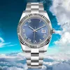 Orologi di lusso Grey Baton 28/31/36 / 41mm Blue Datejustss Watch Smooth Mens Orologi automatici Orologi montre de luxe meccanici Oystersteel Master Wrsitwatches