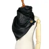 Sjaals Couverture Foulard Luxe Nekwarmer Wit Snaps Mannen Sjaal Fasion Eenvoudige Vean Leer Ift Idee Unisex