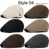 Berets Types Men 2023 Spring Autumn Winter Windproof Street Sboy Beret Hat Retro England Hats Peaked Painter Caps