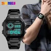 SKMEI Top luxe mode Sport montre hommes 5Bar étanche montres bracelet en acier inoxydable montre numérique reloj hombre 1335286s