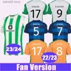 Fans Tops Tees 24 JOAQUIN DIEGO LAINEZ Camisetas de fútbol para hombre 22 23 FEKIR A. GUARDADO CANALES B. IGLESIAS Local Visitante Tercera camiseta de fútbol Uniformes T230720