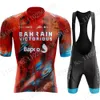 Cykeltröja sätter Team Bahrain Victorious Cycling Jersey Set Herr Summer Red Clothing Road Bike Shirts Suit Bicycle Bib Shorts MTB Ropa 230720